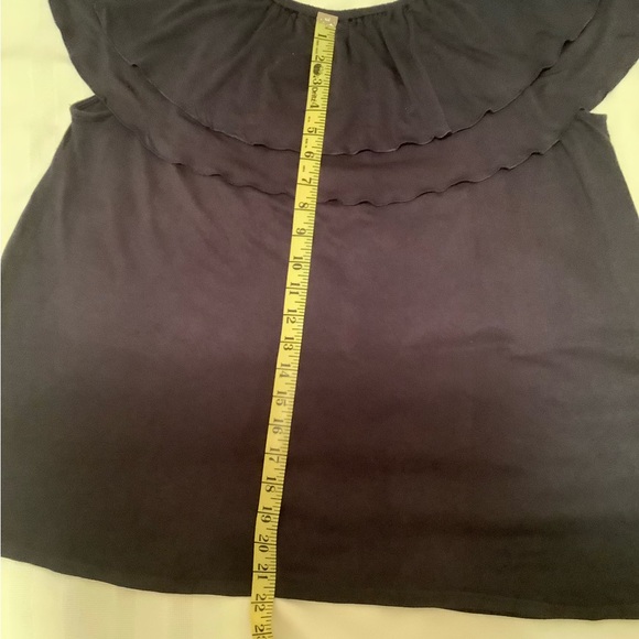 Ruffled Navy Blouse - Picture 7 of 7